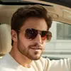 2026 Moda Europea y Americana Nueva Gafas de Sol Retro con Patillas de Resorte de Marco Grande para Conducir y Ciclismo, Gafas Aviador Versátiles para Hombre