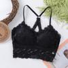 Top de tubo con tirantes de encaje y espalda cruzada para mujer, nuevo diseño de verano, con almohadilla para el pecho, chaleco fino antiexposición para chica