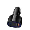 Cargador rápido QC3.0 Cargador para coche USB dual Cargador para coche tipo C Uno a tres encendedor de cigarrillos Carga rápida PD