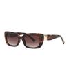 982 gafas de sol de color gelatina modernas vintage estrechas modelo ojo de gato gafas de sol de pasarela mujer