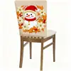 Capas de Cadeira com Estampa de Natal Transfronteiriças Papai Noel Renas Capas para Encosto Festa Decoração de Casa Atacado