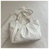 Bolsa Tote de Bolinhas em Couro PU Estilo Coreano para Mulheres, Bolsa de Ombro Grande Capacidade para o Dia a Dia, Nova Bolsa de Mão Versátil para Estudantes e para o Trabalho