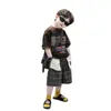 Conjunto de Dos Piezas para Niños: Camiseta Casual de Manga Corta con Cuello Redondo Estilo Americano y Shorts a Cuadros, Atuendo de Verano Suelto y Versátil Estilo Fresco