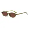 Nuevo Estilo Sencillo Retro Montura Pequeña Gafas de Sol Ovaladas Hombres y Mujeres Moda Europea y Americana Gafas de Celebridad de Internet Gafas de Estrella R5001