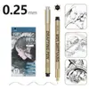 Estuche de Pluma Aguja Goueline Arte Animación Dibujo a Mano Alzada Bolígrafo de Boceto Bolígrafo de Boceto Impermeable para Estudiantes Individual