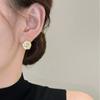Moda Corea del Sur Aretes Camelia Diamante Lujo Ligero Combinable Alta Gama Aretes Nicho Combinables Aretes Exquisitos Aretes
