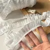 Fita de Renda Elástica Tecida Folha de Lótus Lado Único Fita Tecida DIY Gola Roupas Prendedor de Cabelo Roupa Íntima Roupas de Boneca Têxteis para Casa Acessórios Elásticos
