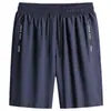 Pantalones Cortos Deportivos de Secado Rápido para Hombre, Ligeros hasta la Rodilla para Verano con Bolsillos con Cremallera y Cintura con Cordón
