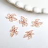Nuevos accesorios para uñas de flor de lirio de cristal de hielo con tallado suave, resina degradada, flor de simulación, accesorios para uñas súper hada DIY
