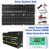 Painel solar 25W portátil externo energia armazenamento sistema solar terno inversor 4000W controlador