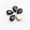 Taladro de vidrio de alta calidad con forma de gota de agua y base puntiaguda, con diamantes de imitación dorados, para coser a mano, para ropa, zapatos, bolsos y accesorios de joyería.