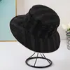Sombrero de Pescador de Estilo Japonés Hepburn con Pliegues y Copa Plana, Sombrero de Sol Versátil para Exteriores Que Hace que la Cara Parezca Más Pequeña, Adecuado para Viajes y Senderismo, Sombrero Refrescante