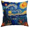 Funda de Almohada para Oficina Dormitorio, Funda de Almohada Azul Nuevo Pintura al Óleo Fuegos Artificiales en la Orilla Fogata, Amazon Tk Transfronterizo