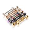 Piercing de pezón de acero inoxidable clavo de lengua punta de bola vértebra joyería de perforación Amazon popular fabricante de suministro transfronterizo en stock exclusivo