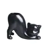Vaso de Flores Gato Preto Criativo Transfronteiriço Cerâmica Desenho Animado Animal Suculenta Criativa Rabo de Macaco Cacto Planta Verde Vaso