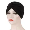Amazon europeo y americano nuevo tela elástica frente cruz color caramelo base gorra india gorra césped gorro pullover quimioterapia