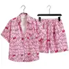 Camisa con Estampado Completo Irregular tipo Graffiti de Salpicaduras de Tinta traje Vacaciones de Verano en la Playa para Hombres y Mujeres Pareja Festival de Salpicaduras de Agua de Tailandia