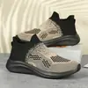 Sapatos Casuais Masculinos e Femininos de Solado Grosso e Cabedal Fly-Knit Tamanho Grande Sapatos Masculinos Casuais Esportivos Sapatos Meia Fly-Knit Sapatos de Corrida