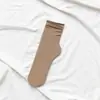 Meias Brancas Femininas de Seda de Gelo, Finas e de Cor Sólida, Adequadas para Primavera e Verão, Meias de Veludo Meia-Panturrilha, Estilo Verão, Meias Femininas Largas (Slouch)