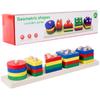 Montessori Emparejamiento de Formas Geométricas Cuatro o Cinco Juegos de Juguetes de Columna Bebés y Niños Pequeños Iluminación de Educación Temprana Ayudas Didácticas Educativas 1-2-3 Años