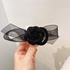 Elegante Laço de Malha Estilo Coreano Flor Corda de Cabelo Feminina Elegante de Alta Qualidade Elástico de Rabo de Cavalo Corda de Cabelo Verão Corda de Cabelo