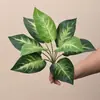 Hojas artificiales de Monstera y Alocasia para paisajismo de jardines, arreglos de plantas verdes para hoteles, centros comerciales y decoración del hogar, plantas en maceta
