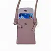 Bolsa Transversal Simples com Padrão de Lichia, Capa para Celular, Porta-Cartões, Porta-Moedas Portátil Fashion, Estilo Minimalista, Ultra Fina