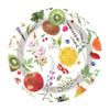 Platos de Papel Desechables para Fiesta de Cumpleaños con Tema de Frutas Impresos Transfronterizos, Vasos de Papel, Servilletas de Papel, Cubiertos, Juego de Tenedores y Cucharas Fabricante Venta al Por Mayor