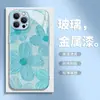Capa de Celular Flor Tridimensional Estilo Pintura a Óleo Popular da Tk Adequada para iPhone 15Pm, Capa de Vidro de Alta Qualidade Atacado Personalização