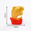 Lingote de Ano Novo para Atrair Riqueza, Boneco de Cavalo Dourado Pequeno, Acessórios Fofos de Decoração DIY, Pequenos Enfeites para Carro e Desktop