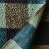 Tecido Lã Tricô Jacquard Xadrez Lã de Cordeiro Outono Inverno Casaco Feito à Mão Roupas Manta Elástica Tecido Fleece Polar