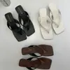 Nuevas Sandalias de Tanga de Tacón Alto Estilo Coreano con Tacón Kitten para Uso en Exteriores, Adecuadas para Combinar con Vestidos, Sandalias de Playa de Tacón de Aguja de Punta Cuadrada para Mujer