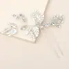 Set de Horquillas de Cristal Transfronterizo Europeas y Americanas, Horquilla Irregular, Accesorios para el Cabello Hechos a Mano de Bosque de Hojas, Tocado