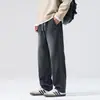 Calça Jeans Masculina Tendência Estilo Americano, Nova Calça Casual Solta de Corte Reto, Versátil para Primavera e Outono, de Cintura Alta, Amplas e que Alonga a Silhueta