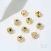 Fuerte Retención de Color Chapado en Oro de 14K Zirconia Forma de Serpiente Cuentas Espaciadoras Cuentas Barril Cuentas Cuadradas Espaciador Passepartout Accesorios para Joyería Artesanal DIY