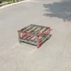 Suporte de Camada Única em Aço Inoxidável Suporte de Chão Base Elevada Suporte para Vaso de Flores Aquário Prateleira de Armazenamento à Prova de Umidade Prateleira de Carga