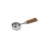 Copo medidor de aço inoxidável banhado a ouro colher medidora cabo de madeira de acácia colher medidora ferramenta de medição ferramenta de cozinha para assar de oito peças