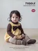 Conjunto de Estilo Retro para Niñas de Otoño e Invierno Vestido Chaleco con Lazo Niña Pequeña Suéter con Felpa Ropa Interior Base Ropa Cálida de Invierno