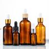 Botella de Aceite Esencial Marrón de 5-100 ml al por Mayor Botella Dispensadora de Aceite Esencial a Prueba de Luz Botella Dispensadora de Cosméticos de Vidrio Botella de Spray