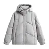 Jaqueta de Penas Brancas de Pato com Capuz à Prova de Vento Masculina de Inverno Nova Casal Espessa Quente Jaqueta Masculina de Alto Padrão