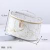 Bolsa Cosmética Rosa Fosca para Mulheres, Bolsa Tote de Couro PU de Grande Capacidade, Necessaire Feminina Atacado, Estilo Chinês Artístico