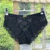 Los Calzones de Encaje Hueco con Tiras Cruzadas Más Vendidos de Alta Gama para Mujer Ropa Interior de Mujer de Moda Sexy de Cintura Media Tallas Grandes