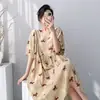 Pijamas de Nuevo Estilo para Mujer, Primavera, Otoño e Invierno, Tallas Grandes Adelgazantes de Algodón y Seda Ropa de Casa que se Puede Usar Afuera, Ropa para Aire Acondicionado, Trajes de Algodón y Seda para Mujer
