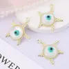 Nova Joia Olho de Diabo Olho de Gato Pingente Branco Colar Pulseira Acessórios Decoração de Roupas DIY Atacado