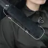 Almofada de Ombro para Cinto de Segurança de Carro Chuva Azul Panda de Desenho Animado Carro Anti-Estrangulamento Capa Protetora Capa de Almofada de Ombro de Segurança de Carro Fofa