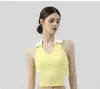 Roupas de Dança Transfronteiriças Sutiã Fixo com Bojo Decote Halter Tênis Badminton Costas Abertas Fitness Colete Esportivo Pilates Yoga