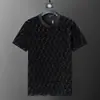 Camiseta de manga curta de alta qualidade, transfronteiriça, corretamente etiquetada, nova, da moda, para o verão, solta, jacquard, comércio exterior europeu e americano