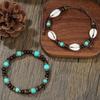 Pulseira Masculina de Contas de Pedra Semipreciosa Natural Transfronteiriça, Pedra Vulcânica, Madeira, Espaçador, Verão, Feriado