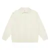 Muqiu Moda Masculina Marca moderna estilo americano, ombro caído, estilo casual, moletom com gola, camisa polo masculina de manga comprida texturizada, caimento solto