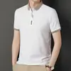 Camiseta de Manga Corta para Hombre Verano 2024 Moda Masculina Nueva Color Sólido Casual Camisa Polo Camiseta de Moda